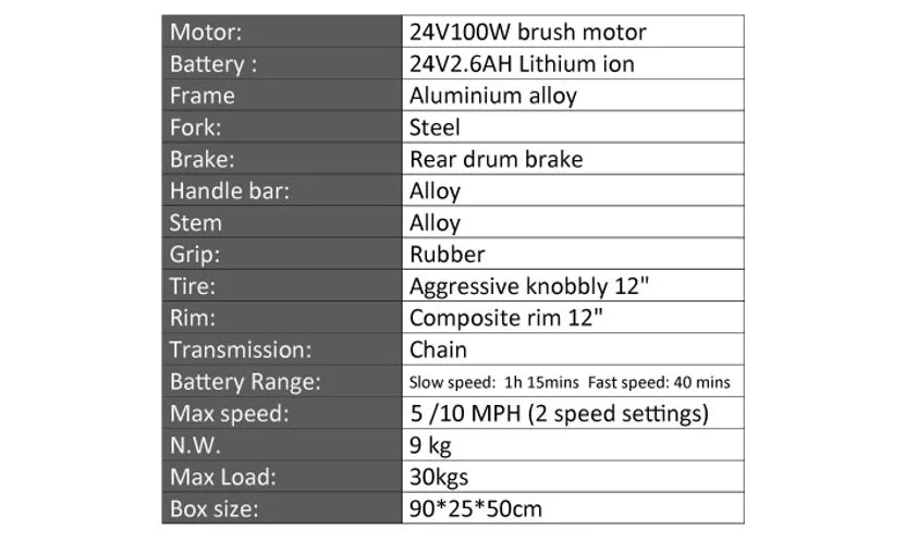 REVVI - ELECTRIC BIKE 12" BLUE