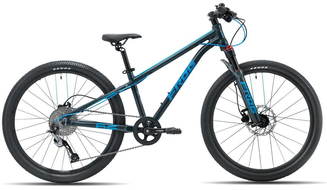 FROG MTB 62 24" METALLIC GREY & NEON BLUE
