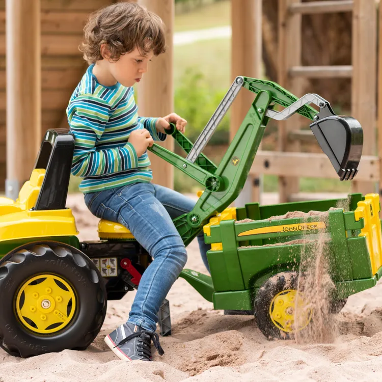 ROLLY TOYS - JOHN DEERE BACKHOE REAR EXCAVATOR RIDE ON ATTACHMENT