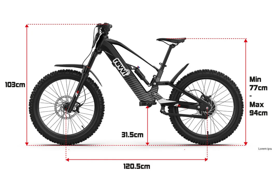 REVVI - ELECTRIC BIKE 24" PLUS BLACK