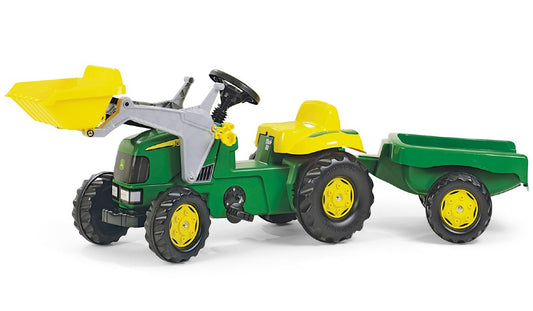 ROLLY TOYS - JOHN DEERE WITH LOADER & TRAILER SET (AGE 2 1/2 - 5)